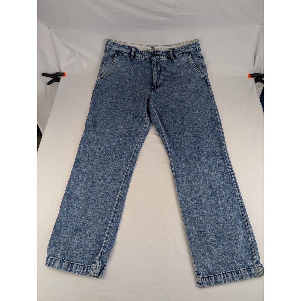 Levis Jeans Mens 36X32 XX Chino Loose Straight Pleated Blue Denim